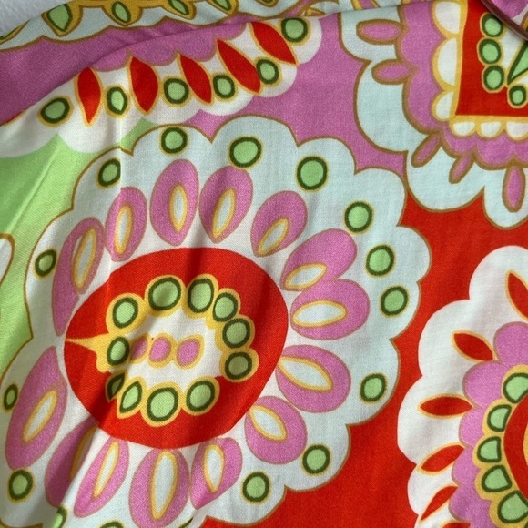 Uterque Retro Vintage Satin Multicolor Button Down Shirt - Picture 5 of 12